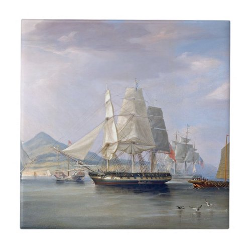 Opium Clipper Ships 1824 Ceramic Tile