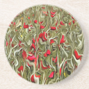 Opium Of The Masses Surrealistic Art Sandstone Coaster