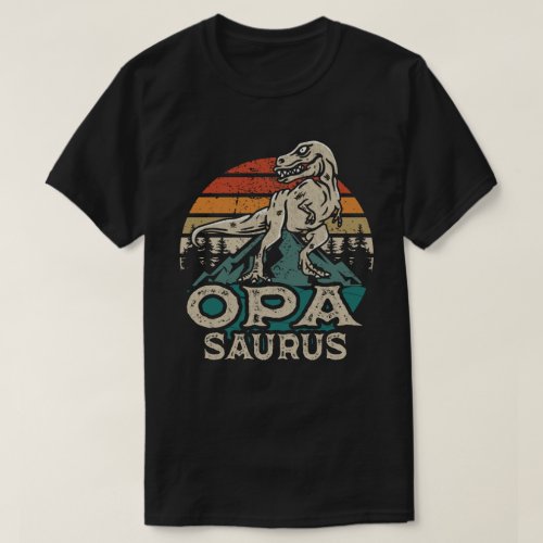 Oposaurus Dinosaur Grandpa Saurus Fathers Day  T_Shirt