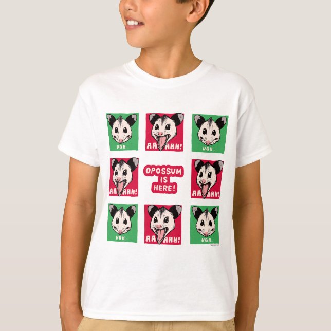 Opossum "AHHH" and "UGH..." T-Shirt (Front)