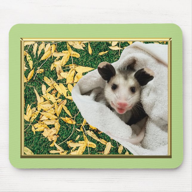 Opossum Baby Possum Mouse Pad (Front)