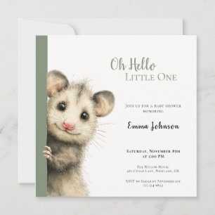 Opossum Baby Shower Invitation