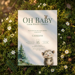 Opossum Baby Shower Invitation • Oh Baby Forest
