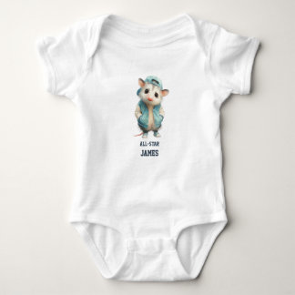 Opossum Birthday Romper • Woodland Animal Outfit