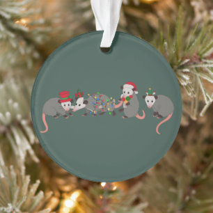 Opossum Christmas Cute Wild Animals Funny Xmas Ornament