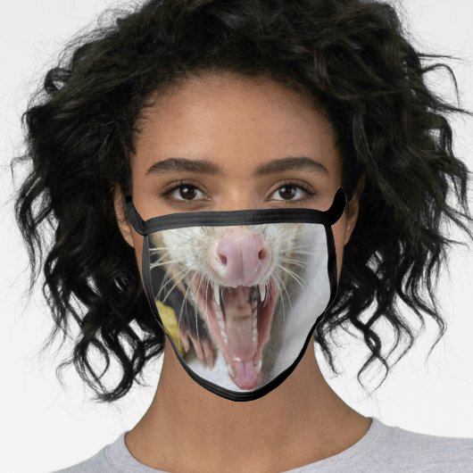 Opossum Facemask Face Mask (Worn Her)
