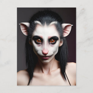 Opossum Girl Postcard