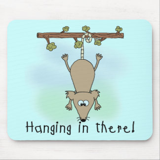 Opossum Hanging in There Mouse Pad