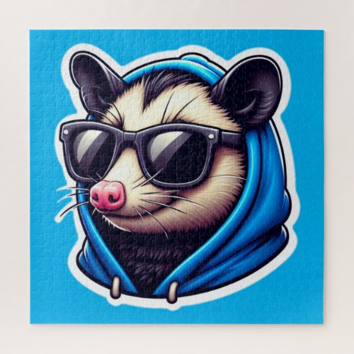 OPOSSUM IN BLUE HOODIE 2 JIGSAW PUZZLE