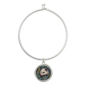 Opossum in the Brambles Bangle Bracelet