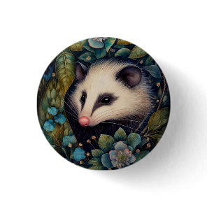 Opossum in the Brambles Button