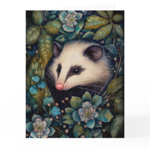 Opossum in the Brambles Greeting Card