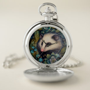 Opossum in the Brambles  Pocket Watch
