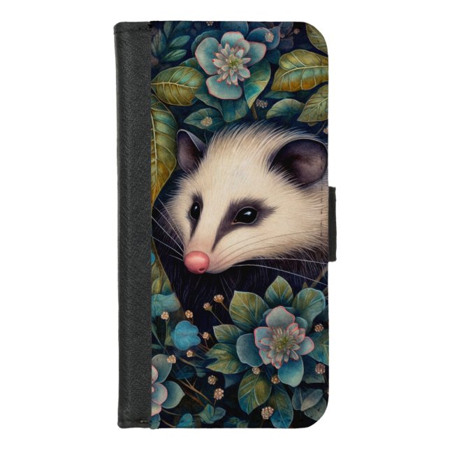 Opossum in the Brambles Wallet Case (Front)