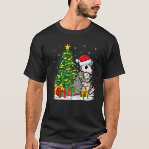 Opossum Lover Xmas Family Matching Santa Opossum C T_Shirt