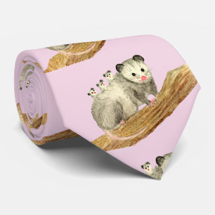 Opossum Mom Neck Tie