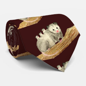Opossum Mom Neck Tie