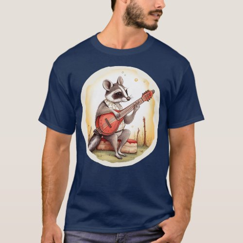 Opossum playing banjo 1 T_Shirt