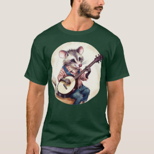 Opossum playing banjo 3 T-Shirt