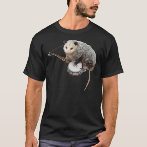 Opossum Playing Banjo Classic T_Shirt