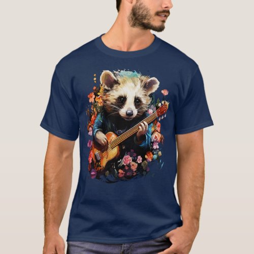 Opossum Playing Guitar T_Shirt