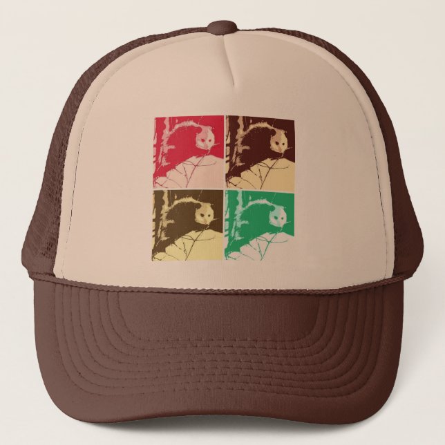 Opossum Pop Art Trucker Hat (Front)