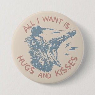 Opossum Possum Wishing For Love Funny Animal Meme Button