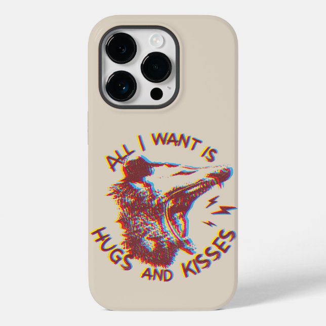 Opossum Possum Wishing For Love Funny Animal Meme Case-Mate iPhone Case (Back)