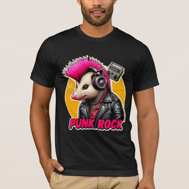 OPOSSUM-PUNK ROCK PINK T-Shirt (Front)