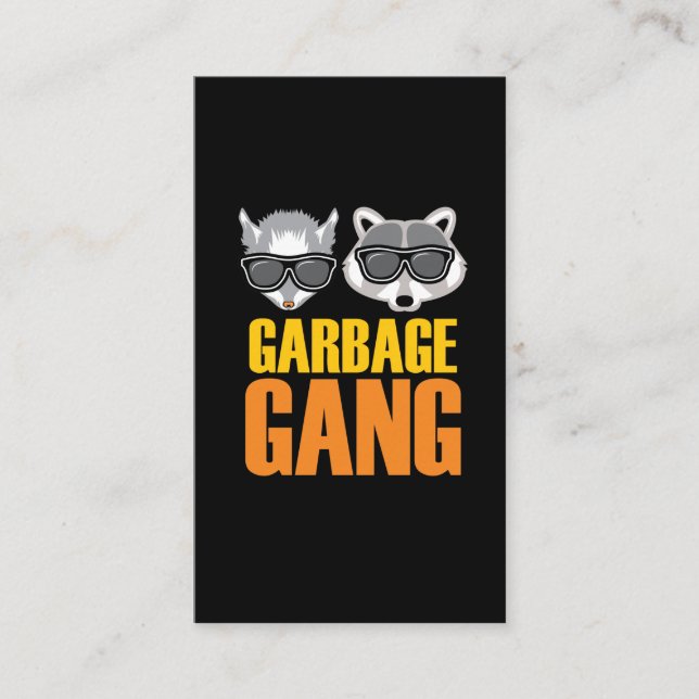 Opossum Raccoon Gift Garbage Gang Rodent Animal Business Card (Front)