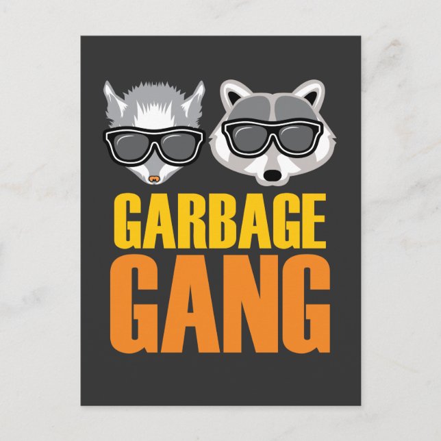 Opossum Raccoon Gift Garbage Gang Rodent Animal Postcard (Front)