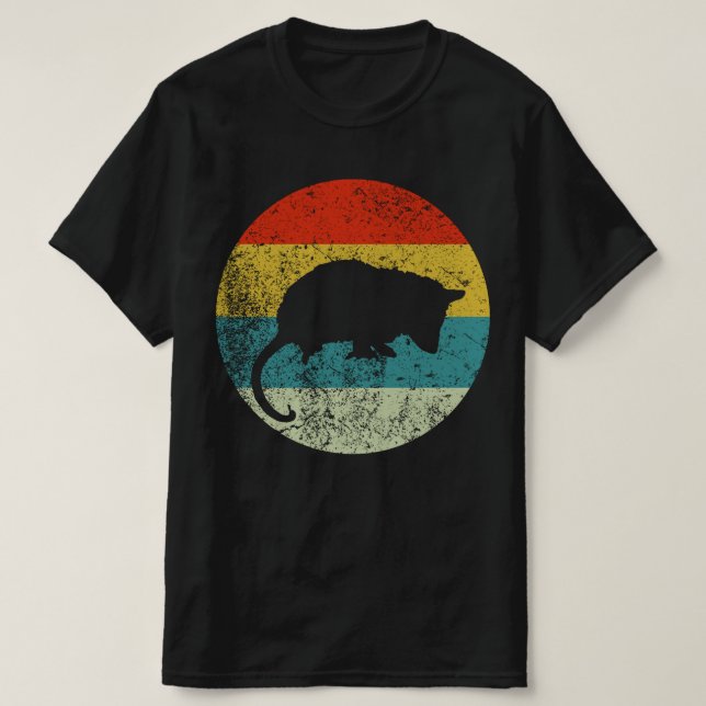 opossum retro vintage  silhouette 70s T-Shirt (Design Front)