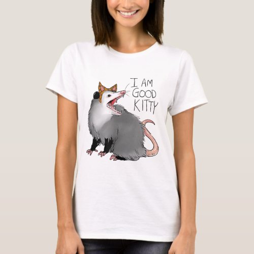 Opossum Shirt I Funny Possum I Am a Good Kitty 