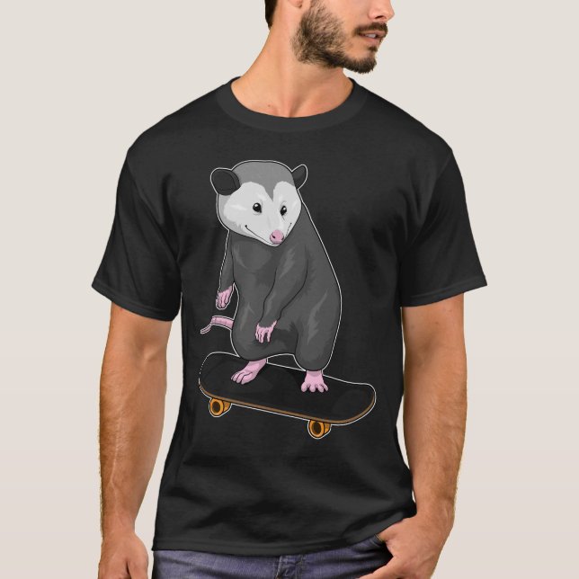 Opossum Skater Skateboard T-Shirt (Front)