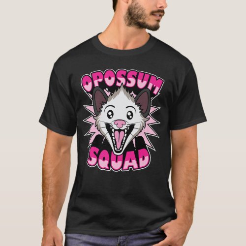 Opossum Squad Ironic Saying Cute Rodent Possum gif T_Shirt