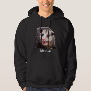 Opossum Stressed Funny Street Cat Meme Men Women Hoodie