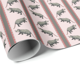 Opossum Stripe  Wrapping Paper
