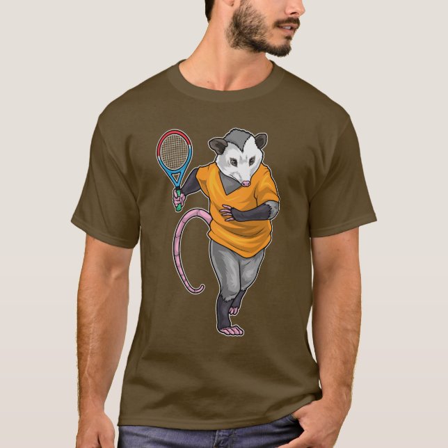 Opossum Tennis Tennis racket T-Shirt (Front)