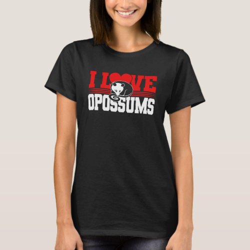 Opossum Vintage I Heart Opossums T_Shirt