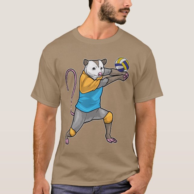 Opossum Volleyball player Volleyball T-Shirt (Front)
