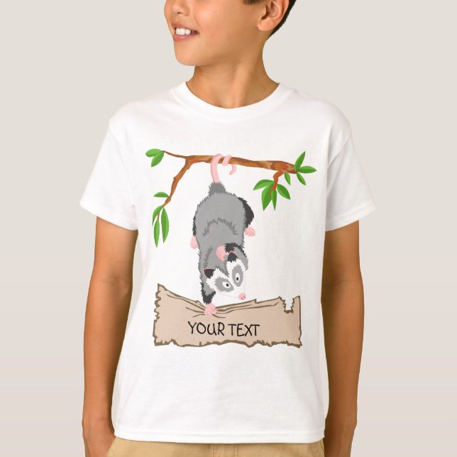Opossum with sign T-Shirt (Front)