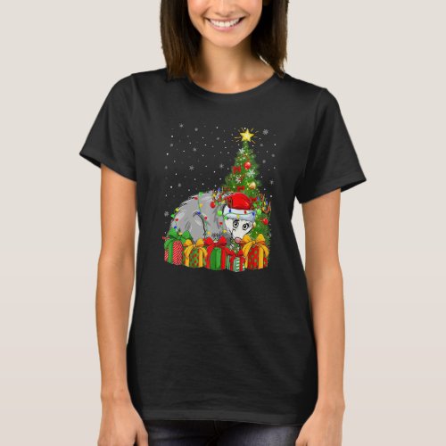 Opossum  Xmas Holiday Santa Opossum Christmas Tree T-Shirt
