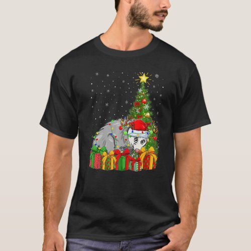 Opossum  Xmas Holiday Santa Opossum Christmas Tree T-Shirt