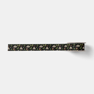Opossums Black Satin Ribbon