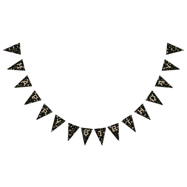 Opossums in a Berry Field in Black Bunting Flags (All)