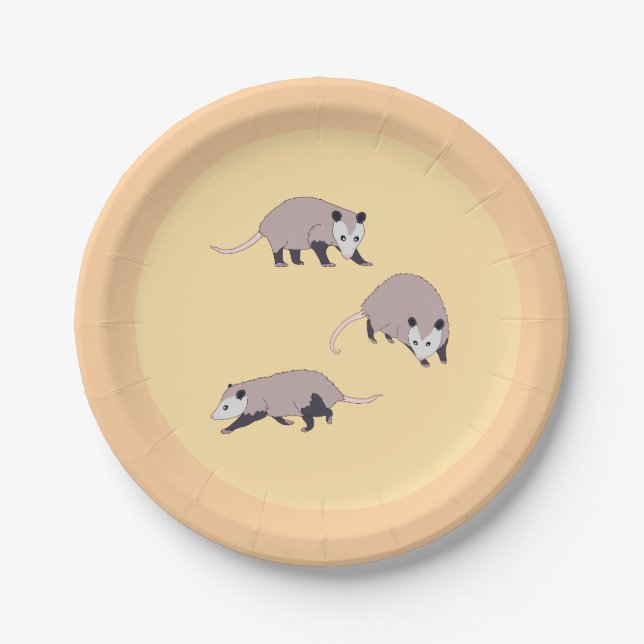 Opossums Paper Plates (Front)