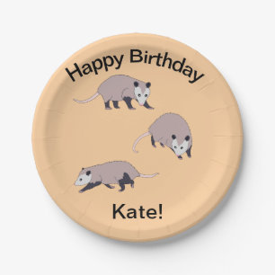 Opossums Paper Plates