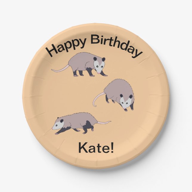 Opossums Paper Plates (Front)