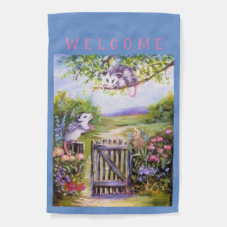 OPOSSUMS SUMMER CHAT GARDEN FLAG