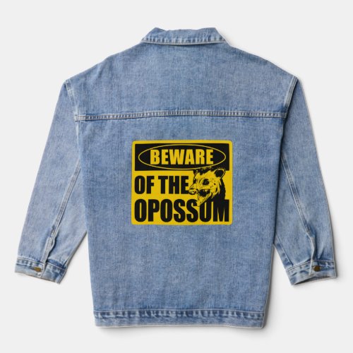 Opossums Vintage Beware Of The Opossum  Denim Jacket